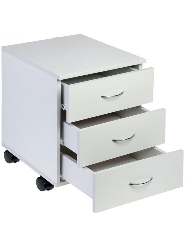 Тумба подкатная на 3 ящика, 410х500х540, Светло серый