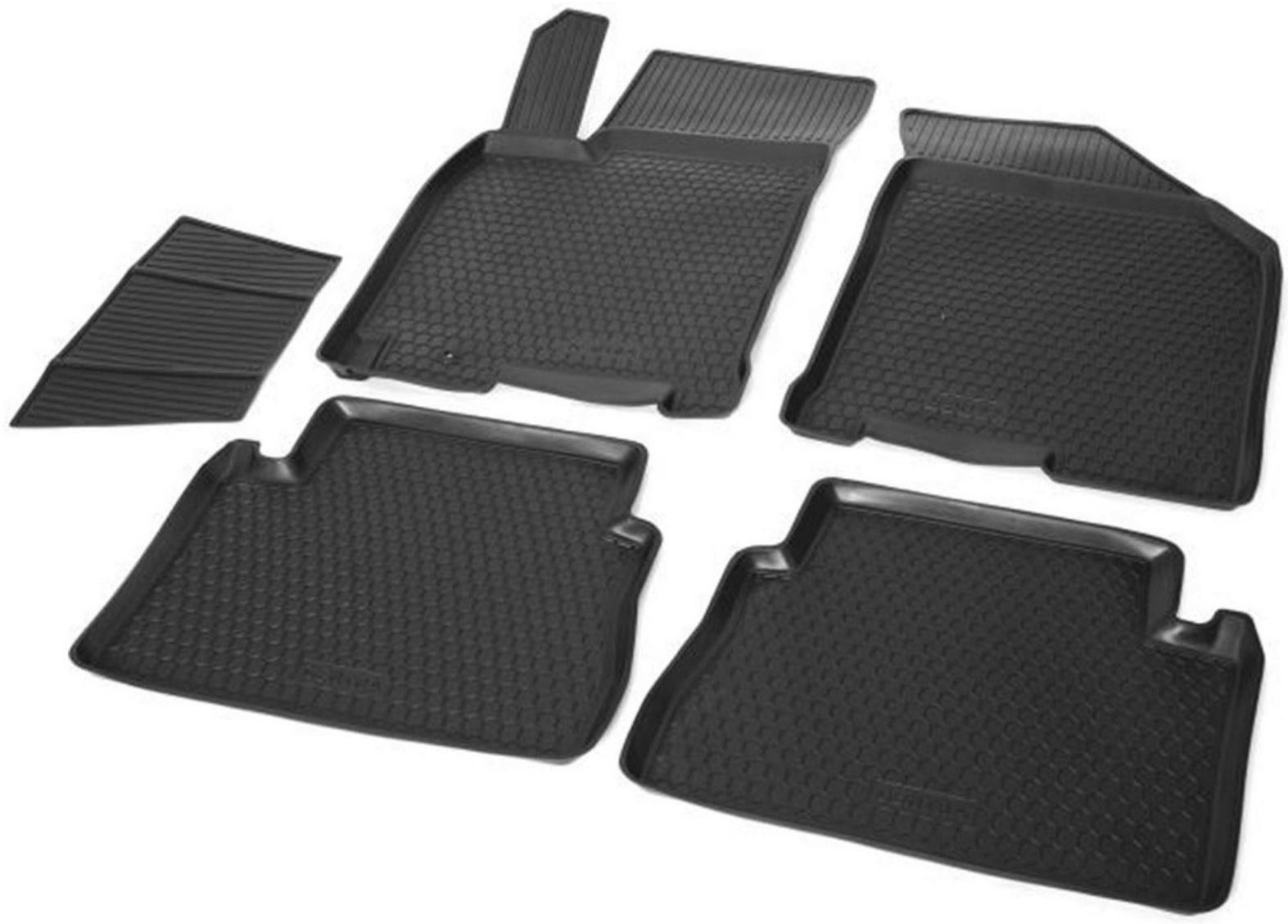 Коврики салона Rival для Chevrolet Lacetti седан, хэтчбек, универсал 2004-2013, полиуретан, без крепежа, с перемычкой, 5 шт., 11301001