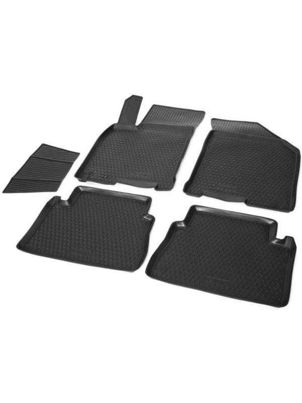 Коврики салона Rival для Chevrolet Lacetti седан, хэтчбек, универсал 2004-2013, полиуретан, без крепежа, с перемычкой, 5 шт., 11301001