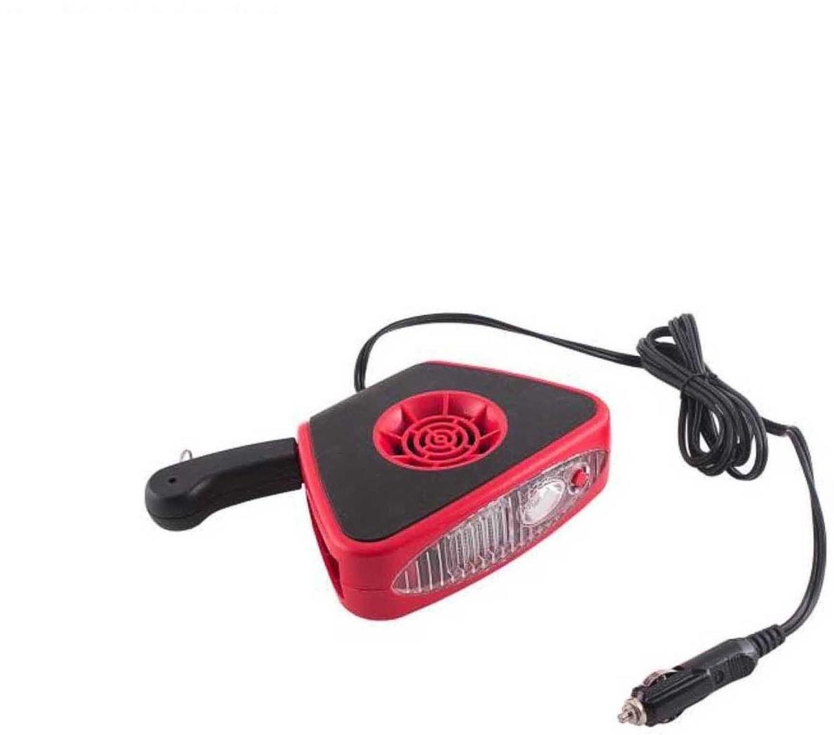 Тепловентилятор Skyway, в прикуриватель с фонарем, 12 В, черный-красный, S02501003