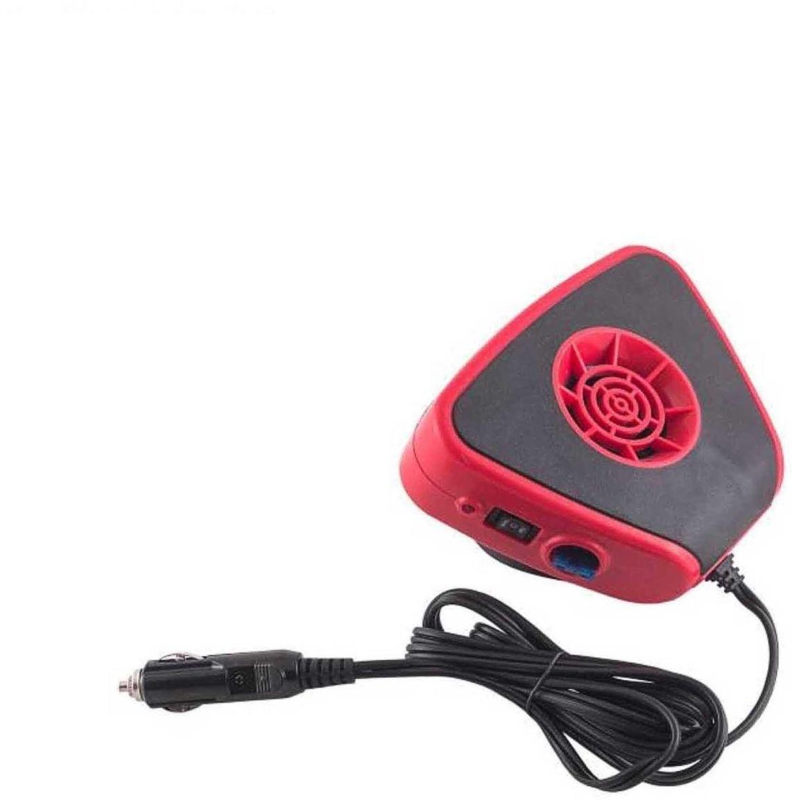 Тепловентилятор Skyway, в прикуриватель с фонарем, 12 В, черный-красный, S02501003