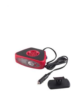 Тепловентилятор Skyway, в прикуриватель с фонарем, 12 В, черный-красный, S02501003