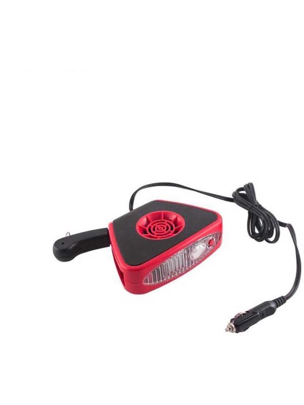 Тепловентилятор Skyway, в прикуриватель с фонарем, 12 В, черный-красный, S02501003