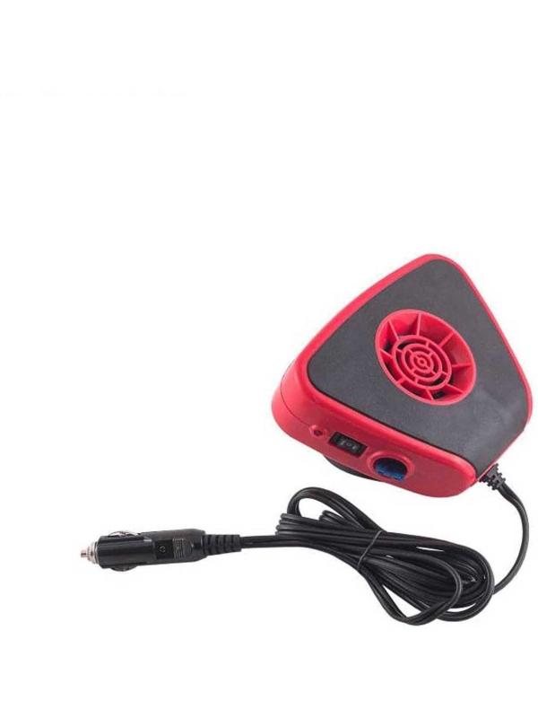 Тепловентилятор Skyway, в прикуриватель с фонарем, 12 В, черный-красный, S02501003