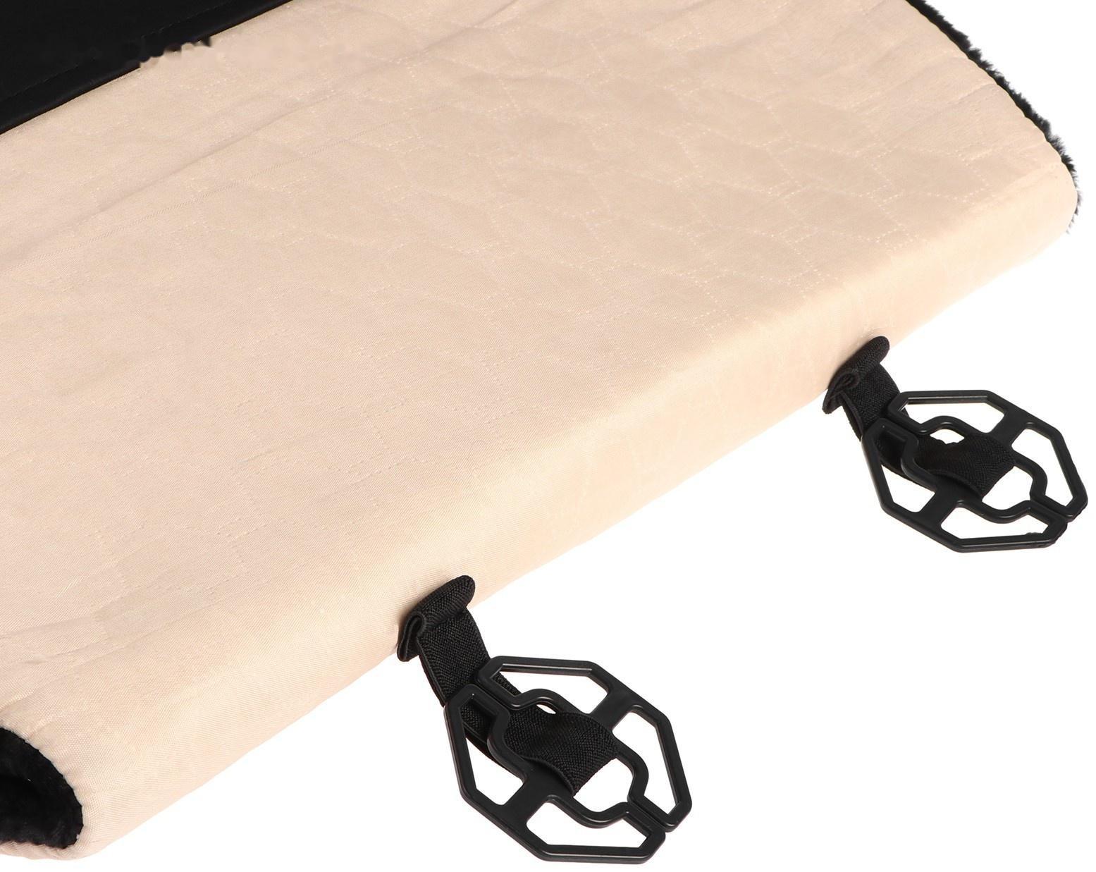 Авточехлы универсальные SKYWAY Arctic, искусственный мех, набор 2 предмета, черный S03001075