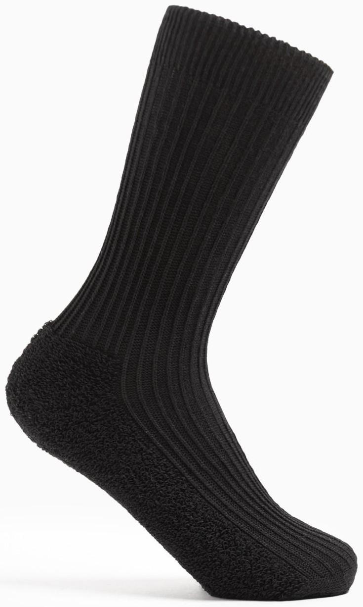 Носки мужские тёплые, цвет чёрный, размер 27