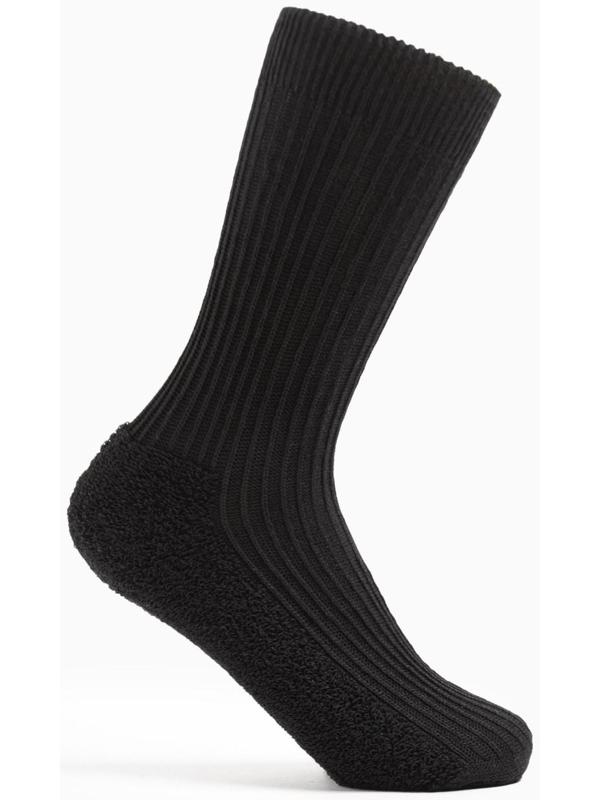 Носки мужские тёплые, цвет чёрный, размер 27