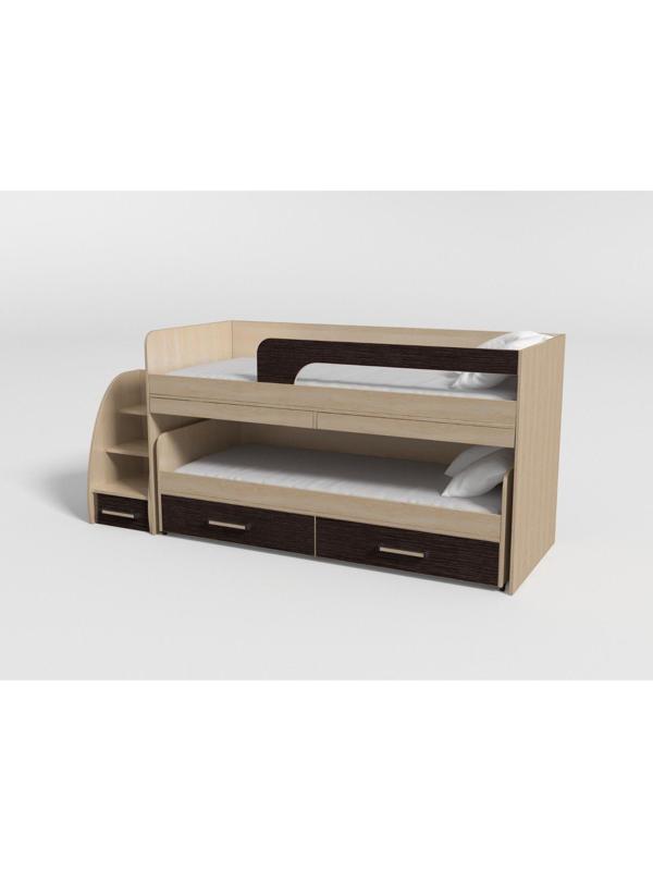 Лестница к 2-х яр. №11 дуб молочный/венге