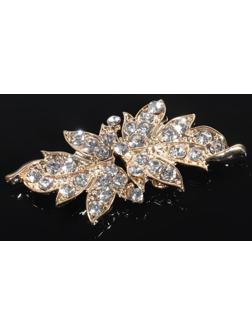 Декоративная застёжка «Листок», 5,1 × 2,3 см, цвет золотой