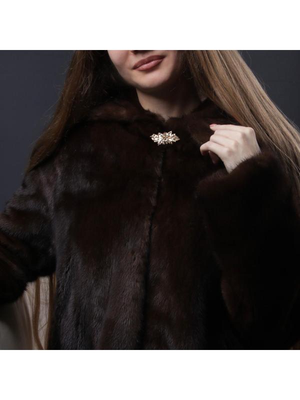 Декоративная застёжка «Листок», 5,1 × 2,3 см, цвет золотой