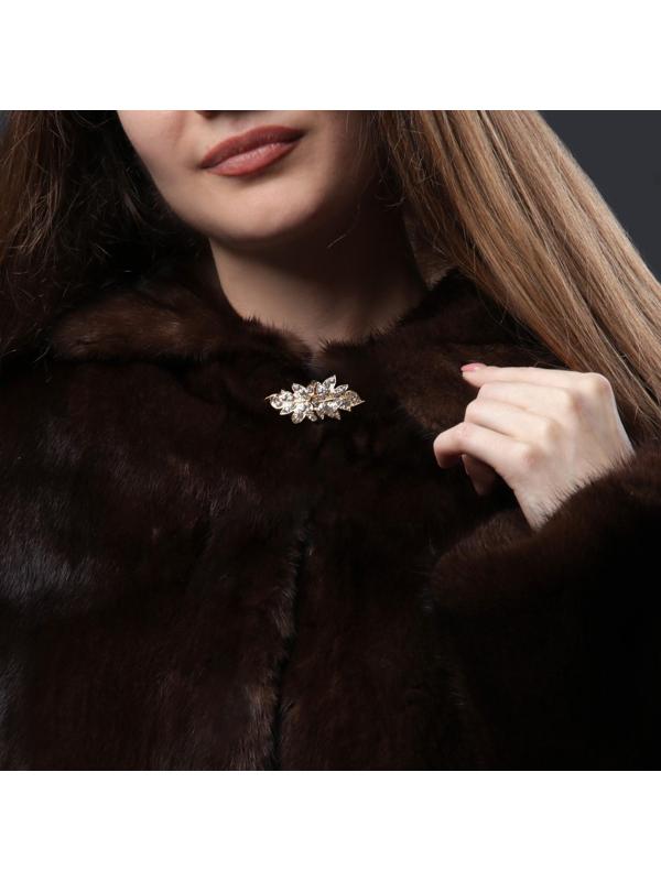 Декоративная застёжка «Листок», 5,1 × 2,3 см, цвет золотой