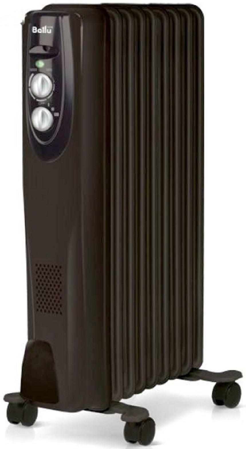 Обогреватель Ballu Classic BOH/CL-09BRN, масляный, 2000 Вт, 9 секций, 25 м², чёрный