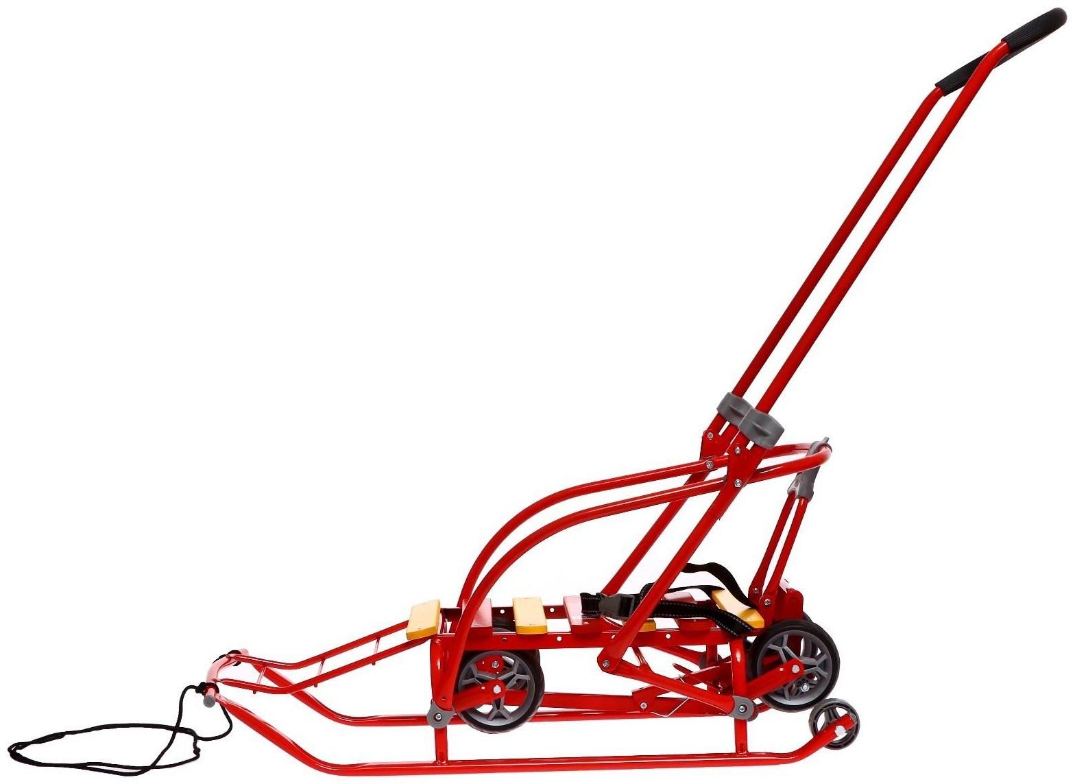 Санки складные Nikki 3, цвет красный