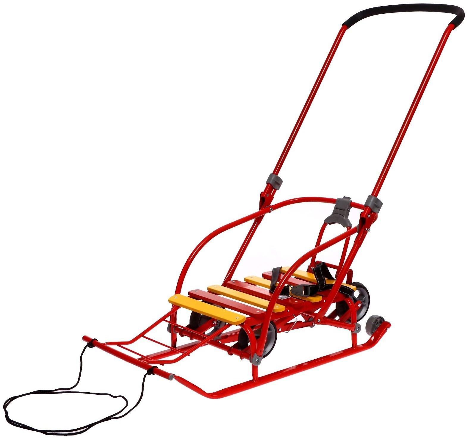 Санки складные Nikki 3, цвет красный