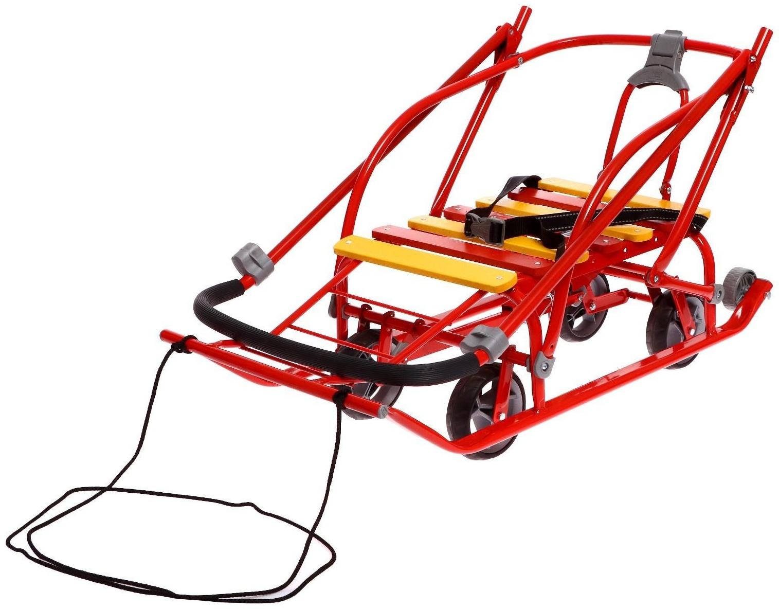 Санки складные Nikki 3, цвет красный