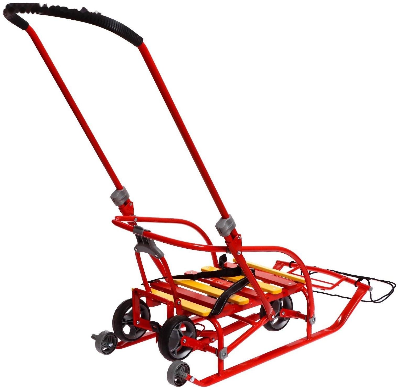 Санки складные Nikki 3, цвет красный