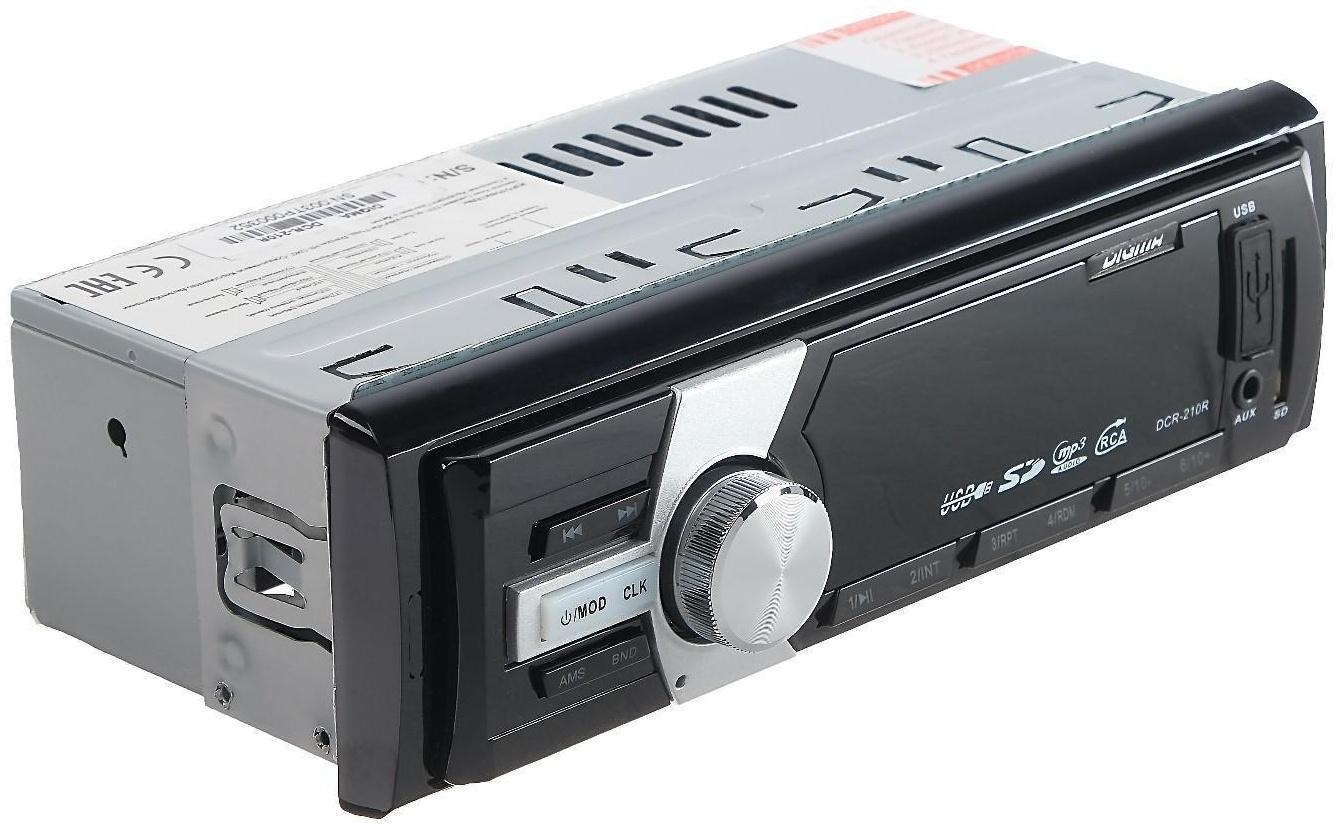 Автомагнитола Digma DCR-210R, 1DIN, 4 x 45 Вт, AUX, USB, SD