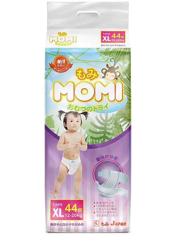 Подгузники  MOMI XL (12-20 кг), 44 шт