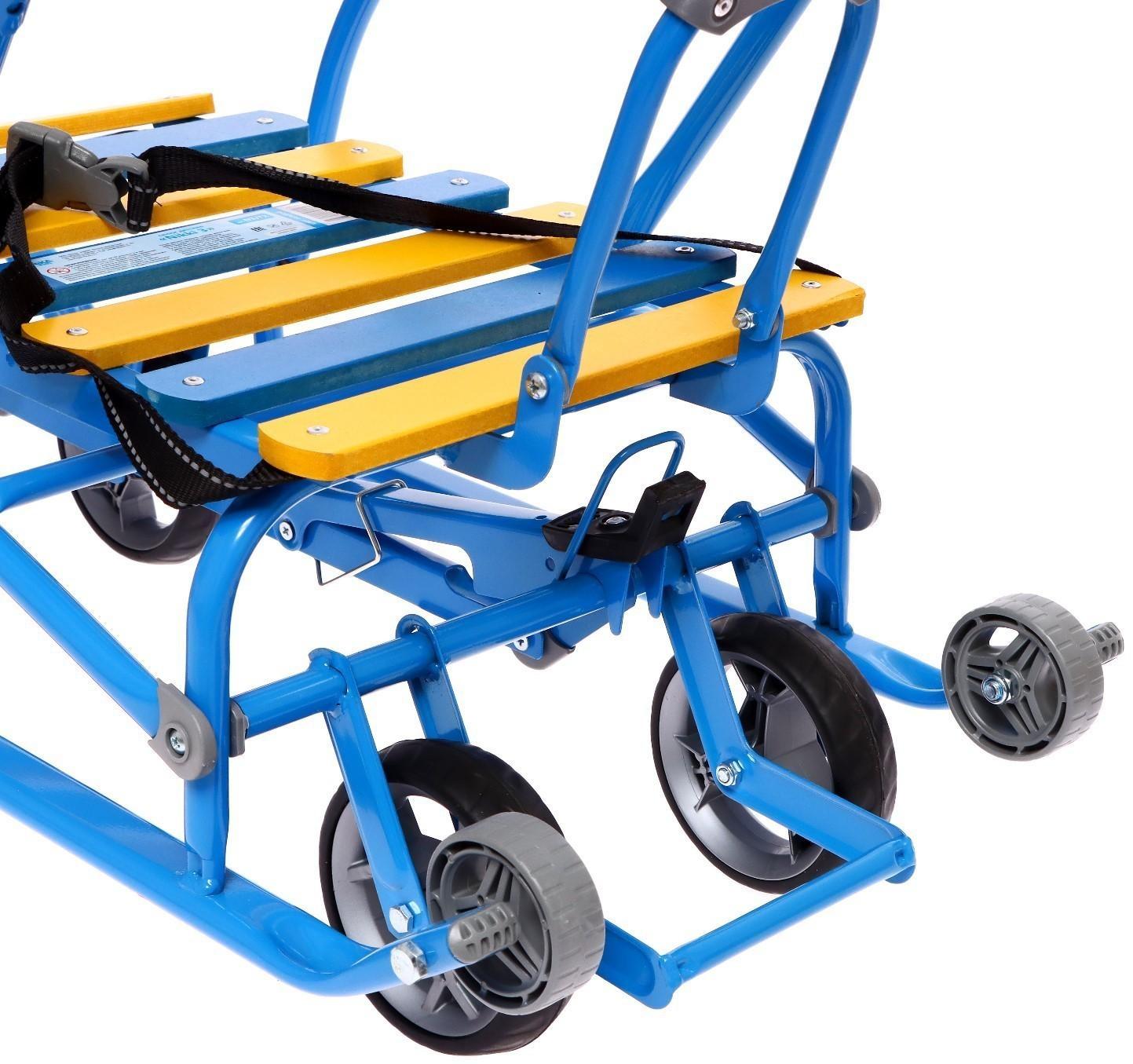 Санки складные Nikki 3, цвет синий