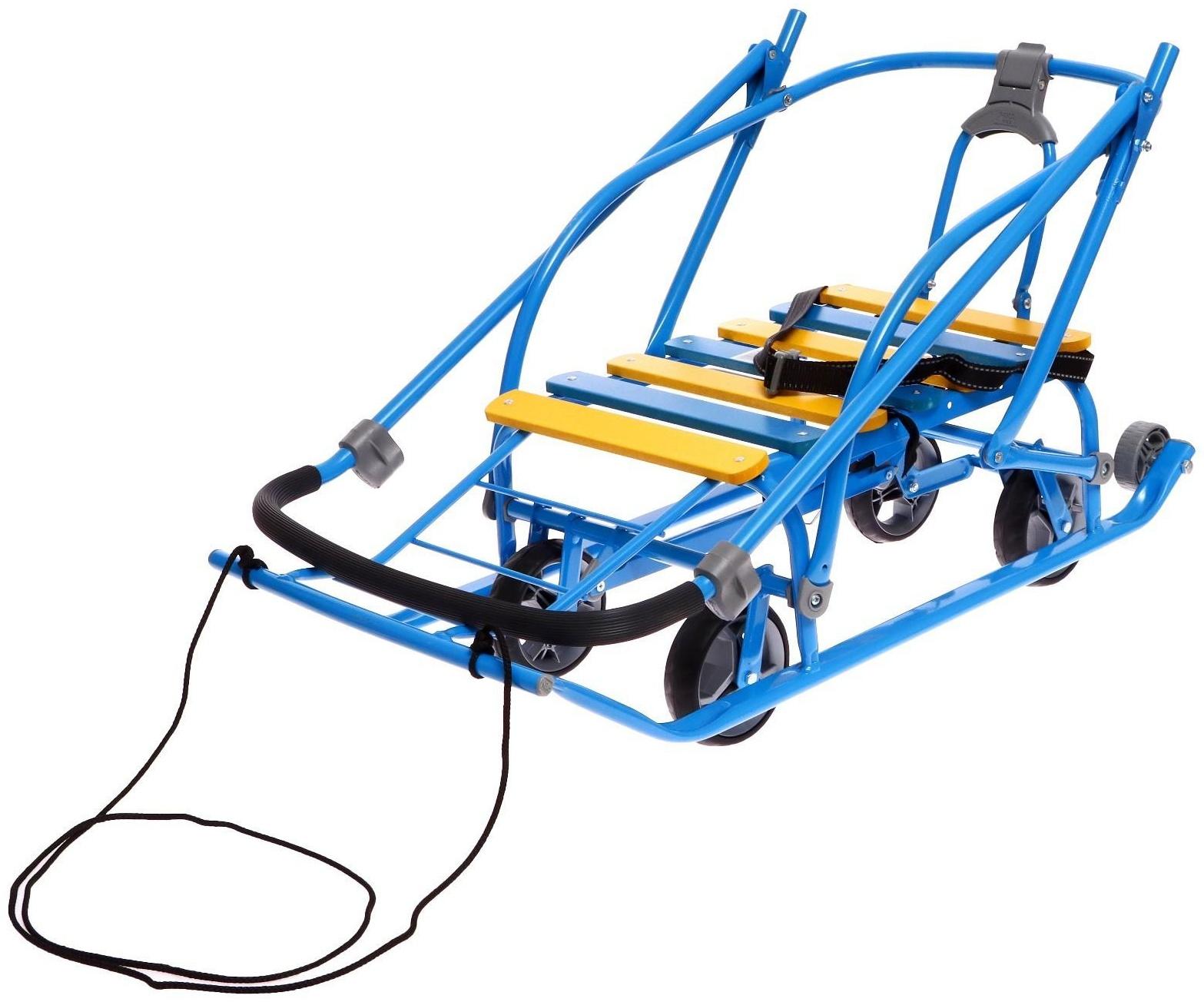 Санки складные Nikki 3, цвет синий