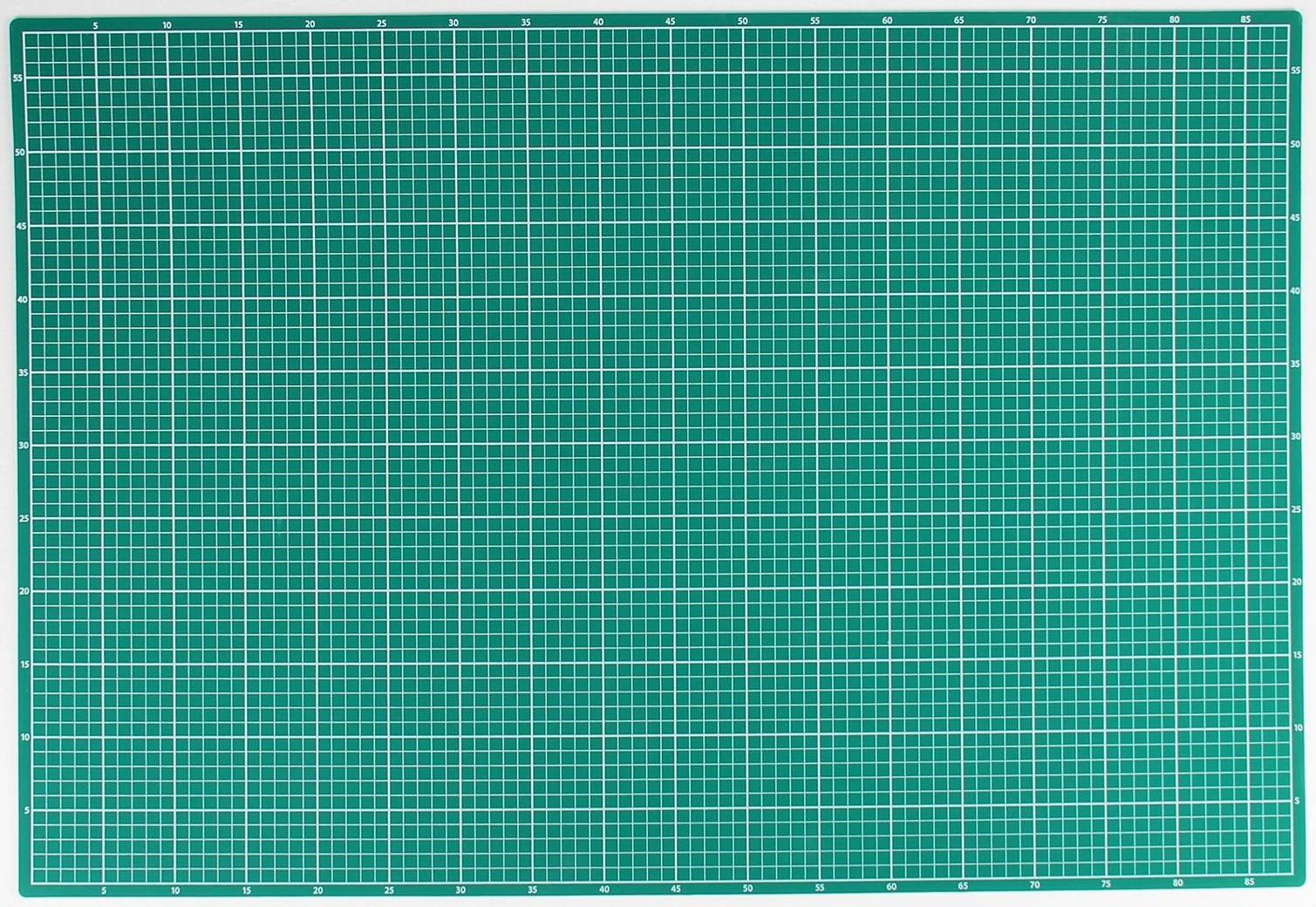 Мат для резки, двусторонний, 90 × 60 см, А1, цвет зелёный, AU-A1