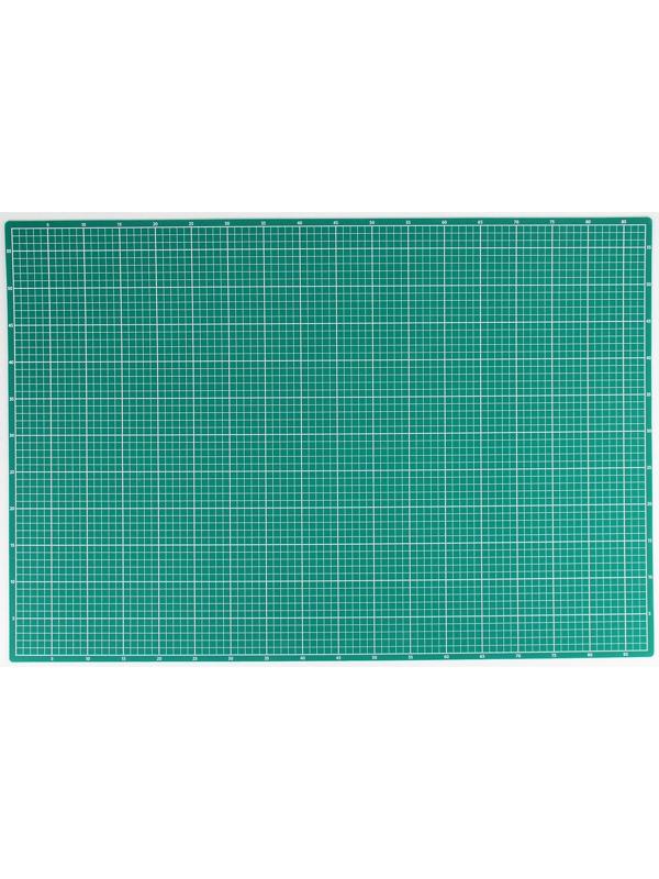 Мат для резки, двусторонний, 90 × 60 см, А1, цвет зелёный, AU-A1