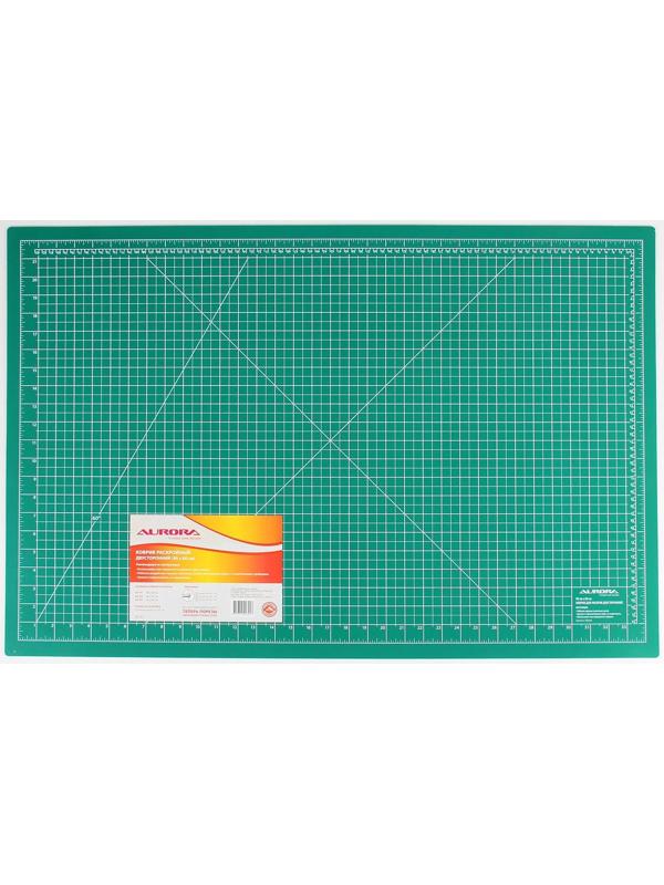 Мат для резки, двусторонний, 90 × 60 см, А1, цвет зелёный, AU-A1