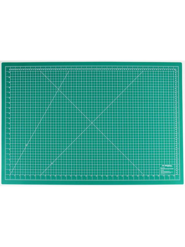 Мат для резки, двусторонний, 90 × 60 см, А1, цвет зелёный, AU-A1