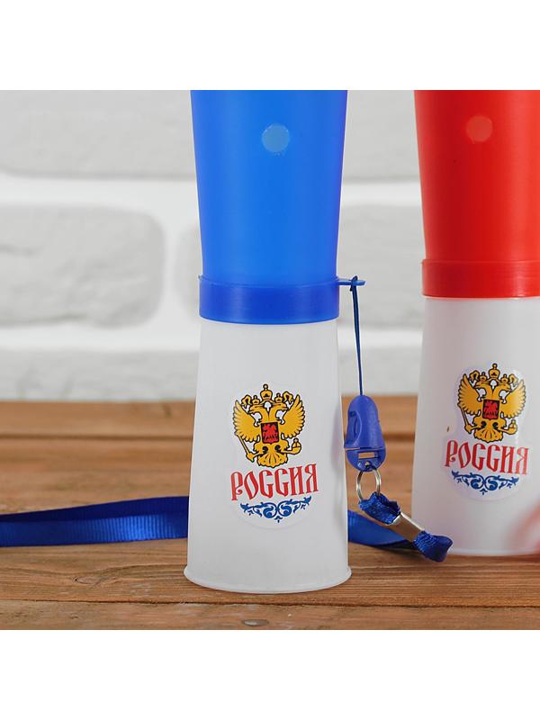 Свисток-гуделка болельщика «Россия», герб, 17 см, цвета МИКС