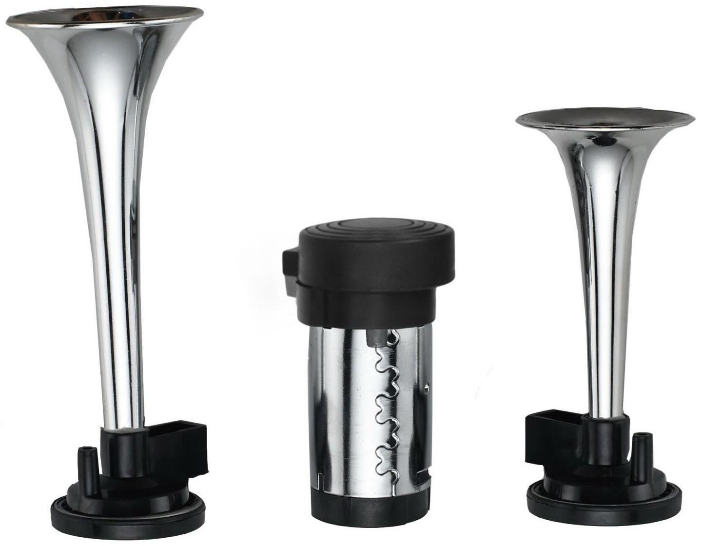 Сигнал автомобильный AVS Electric HR 02, хром, набор 2 шт