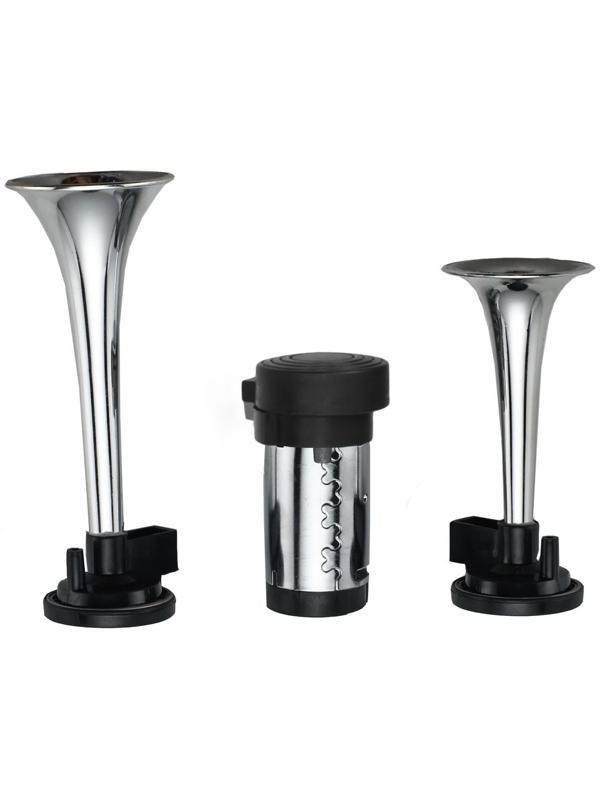 Сигнал автомобильный AVS Electric HR 02, хром, набор 2 шт