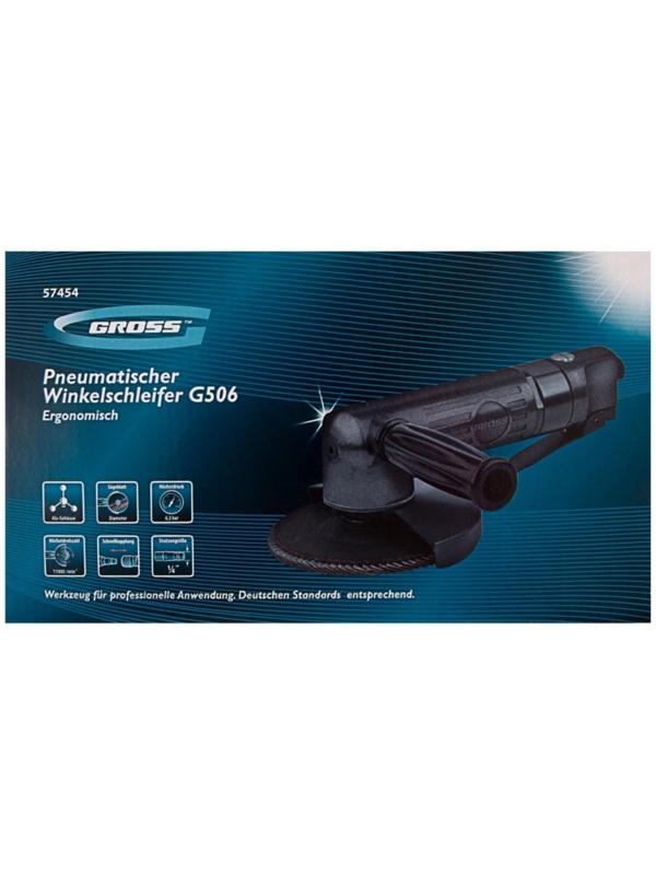 Угловая шлифовальная машина GROSS G506, пневматическая, 5