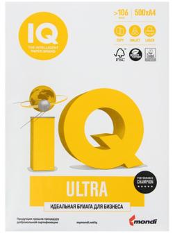 Бумага А4 500 л, IQ Ultra, 80 г/м2, белизна 168% CIE, класс А+ (цена за 500 листов)