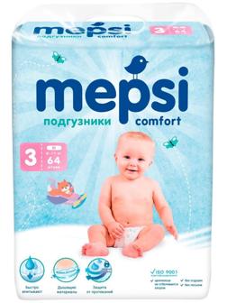 Подгузники Mepsi M (6-11кг), 64шт