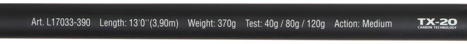 Удилище фидерное Akara L17033 Fish Point TX-20, 3.9 м, тест 40-80-120 г