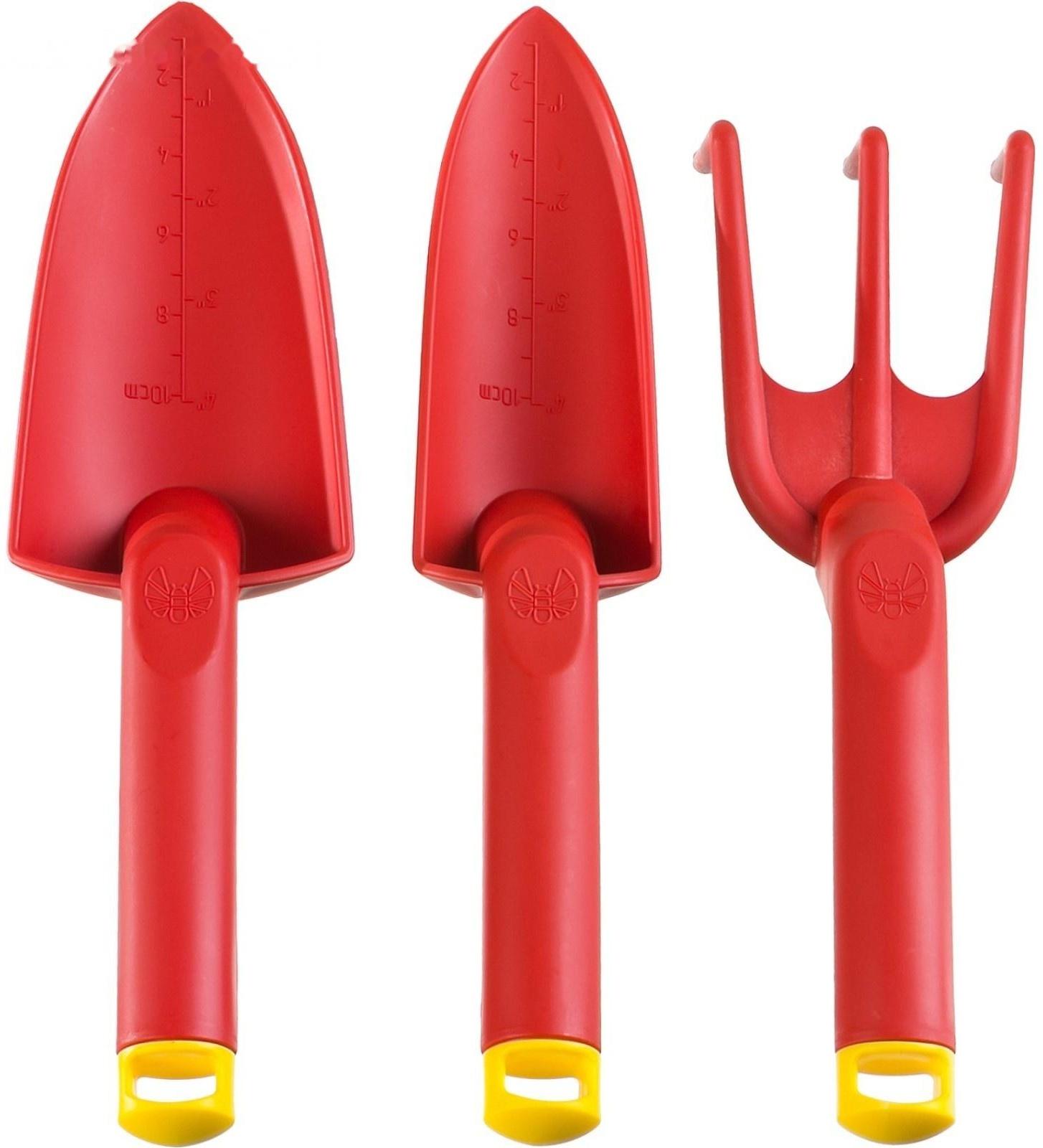 Набор садового инструмента, 3 предмета: рыхлитель, 2 совка, пластик, GRINDA