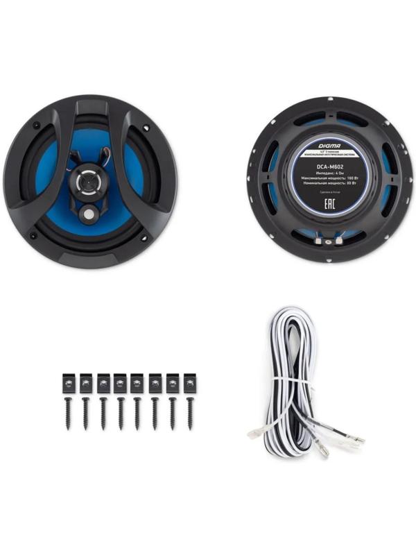 Акустическая система Digma DCA-M602, 16 см, 160 Вт, набор 2 шт