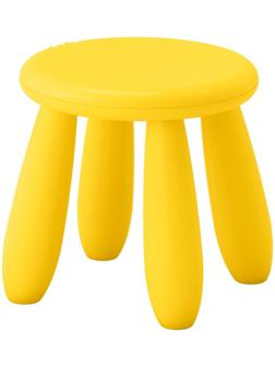 Табурет детский МАММУТ, для дома и улицы, желтый