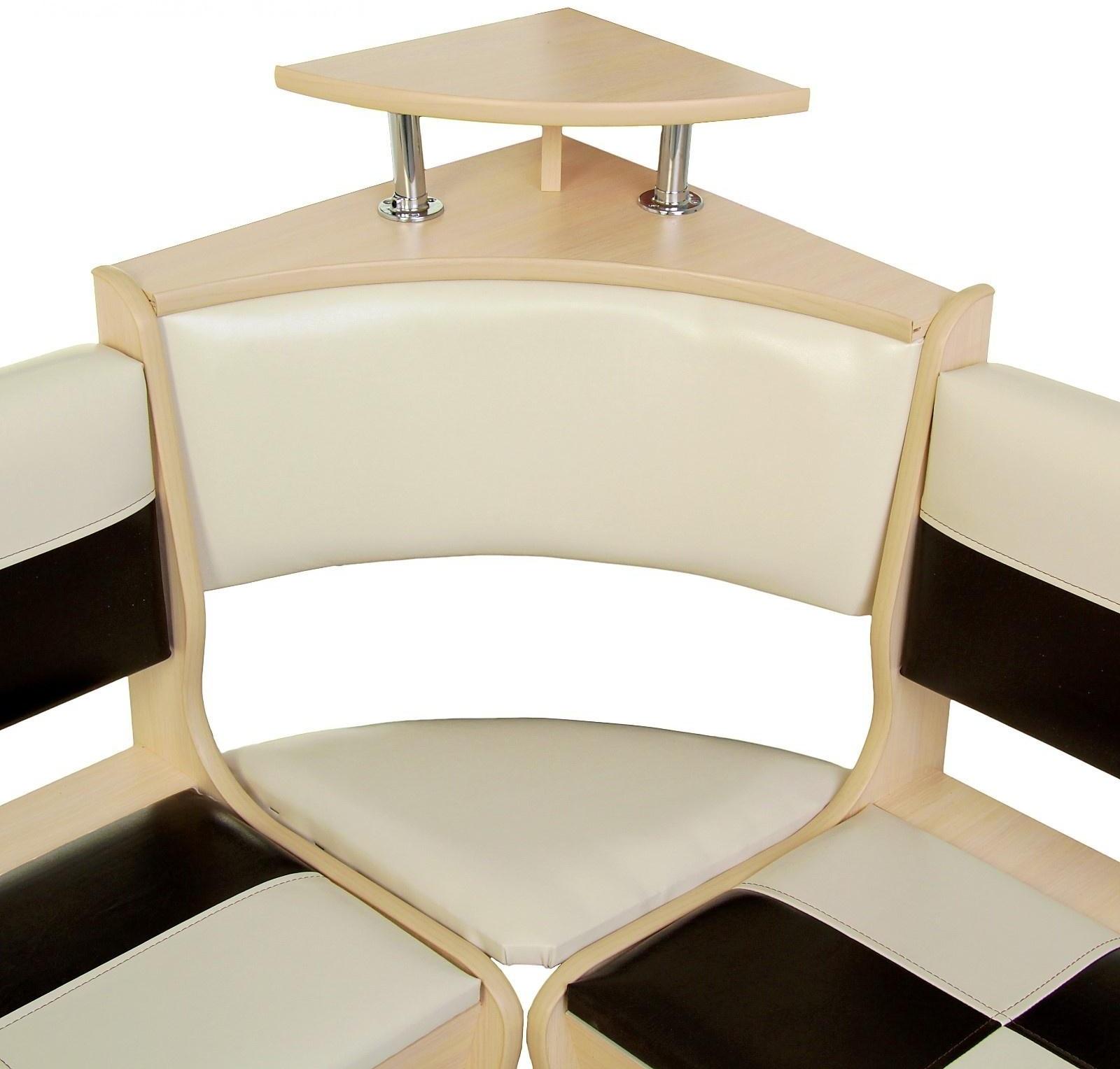 Кухонный уголок Домино стандарт, 1500х1000х880, Дуб млечный/Кож.зам