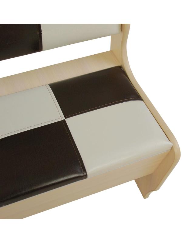 Кухонный уголок Домино стандарт, 1500х1000х880, Дуб млечный/Кож.зам