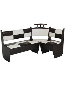 Кухонный уголок Домино стандарт, 1500х1000х880, Венге/Кож.зам