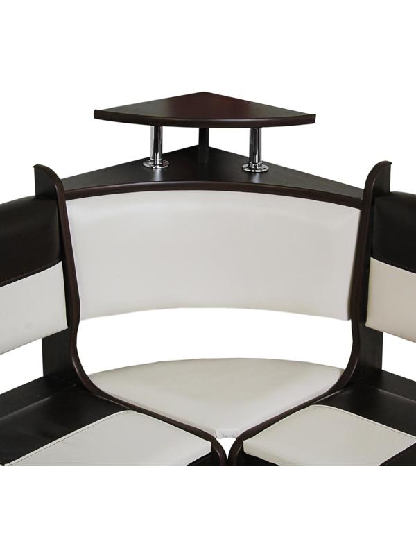 Кухонный уголок Домино стандарт, 1500х1000х880, Венге/Кож.зам