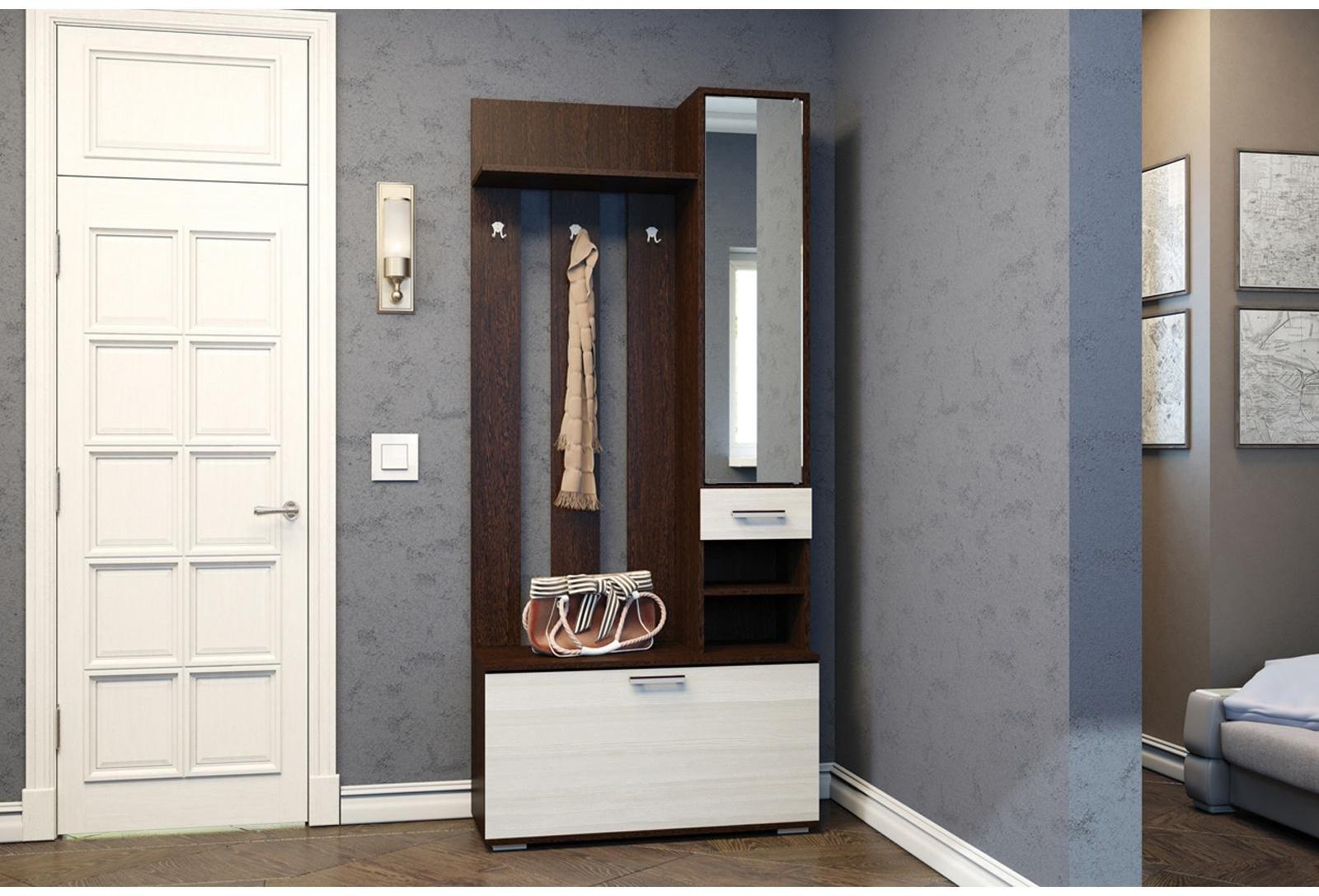 Вешалка с зеркалом (вз910), венге / лоредо