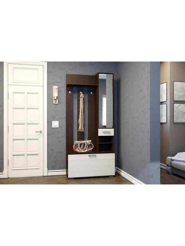 Вешалка с зеркалом (вз910), венге / лоредо