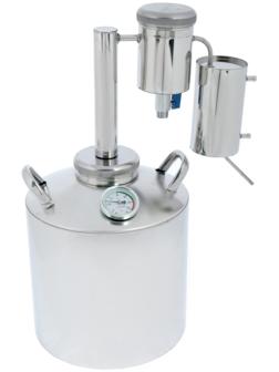 Дистиллятор «Лидер-3», 16 л, большой разборный сухопарник со сливом, термометр