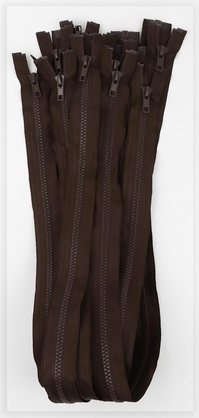 Молния «Трактор», №5, разъёмная, замок автомат, 80 см, цвет коричневый