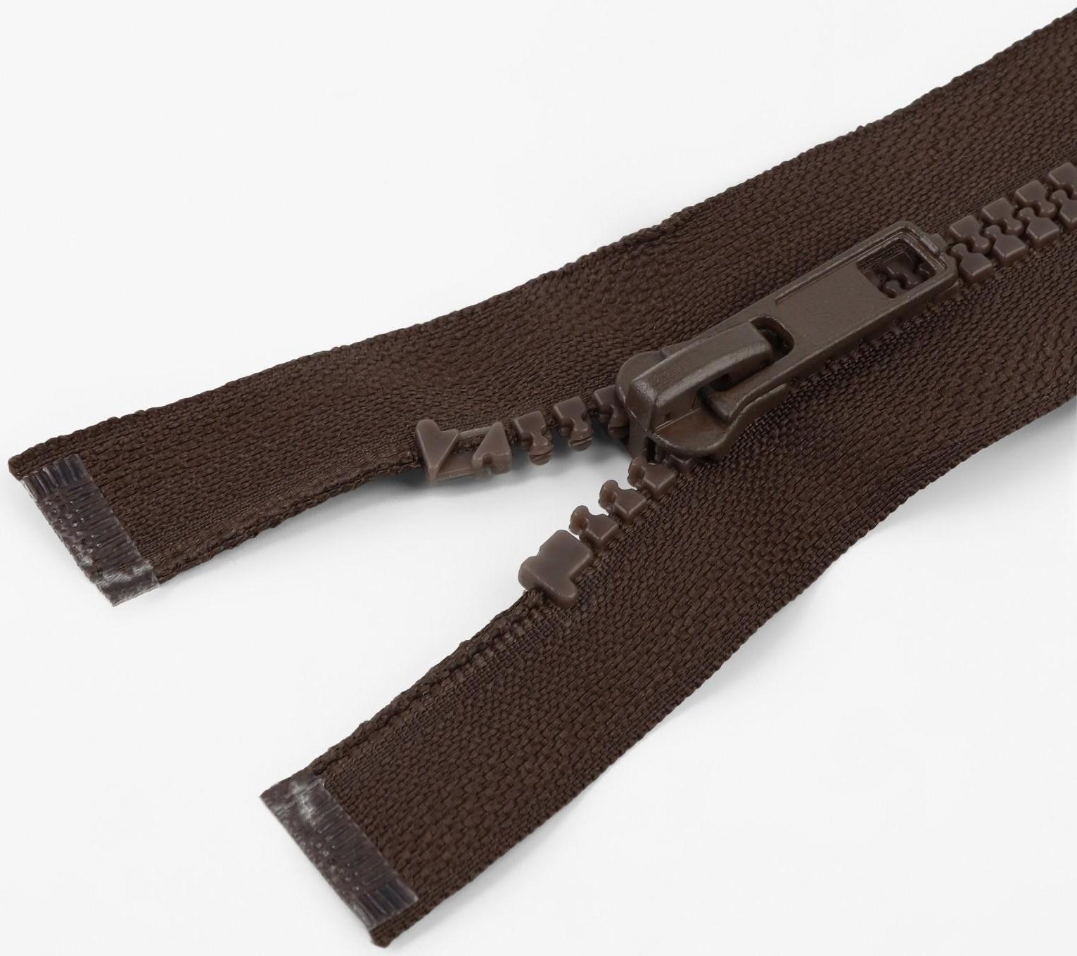 Молния «Трактор», №5, разъёмная, замок автомат, 80 см, цвет коричневый