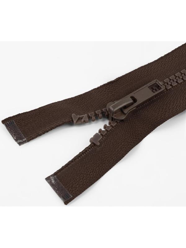 Молния «Трактор», №5, разъёмная, замок автомат, 80 см, цвет коричневый