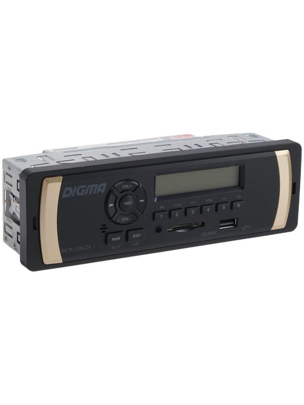 Автомагнитола Digma DCR-110G24, 24 В, AUX, SD, USB