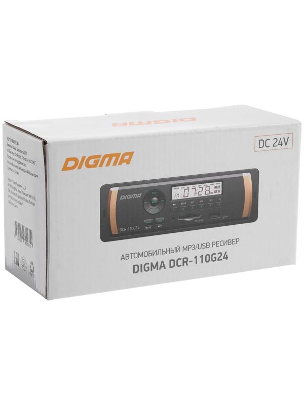Автомагнитола Digma DCR-110G24, 24 В, AUX, SD, USB